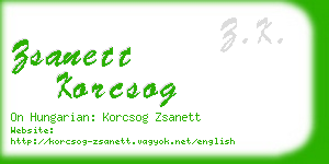 zsanett korcsog business card